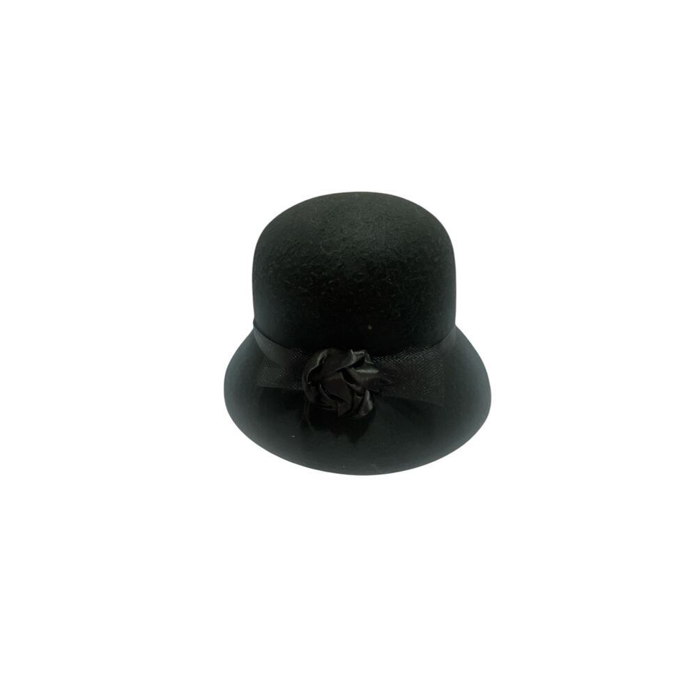 NWT Boardwalk Cloche 8" Tall Black Ladies 30's Hat